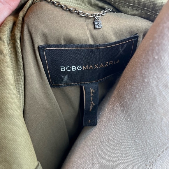 BCBGMaxAzria NWT Olive Willow Trench Coat - Picture 10 of 10